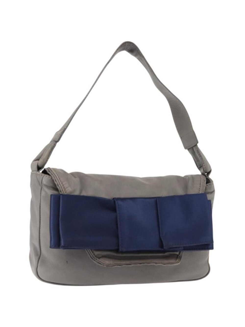 Chloe Shoulder Bag Leather Gray